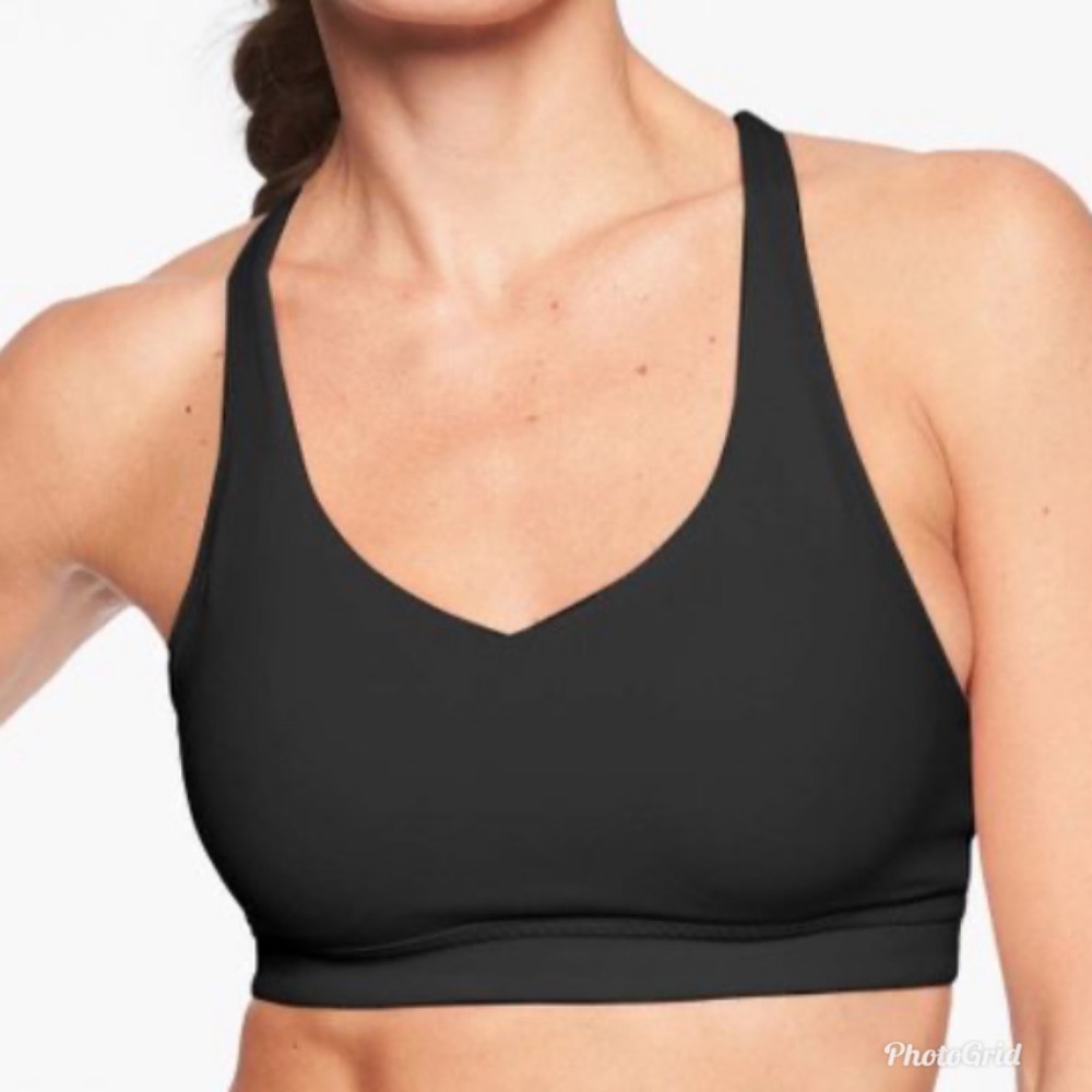 Athleta Black Transcendence Criss Cross Sports Bra